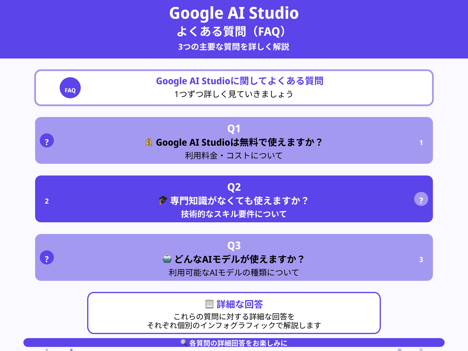 Google AI Studioに関してよくある質問