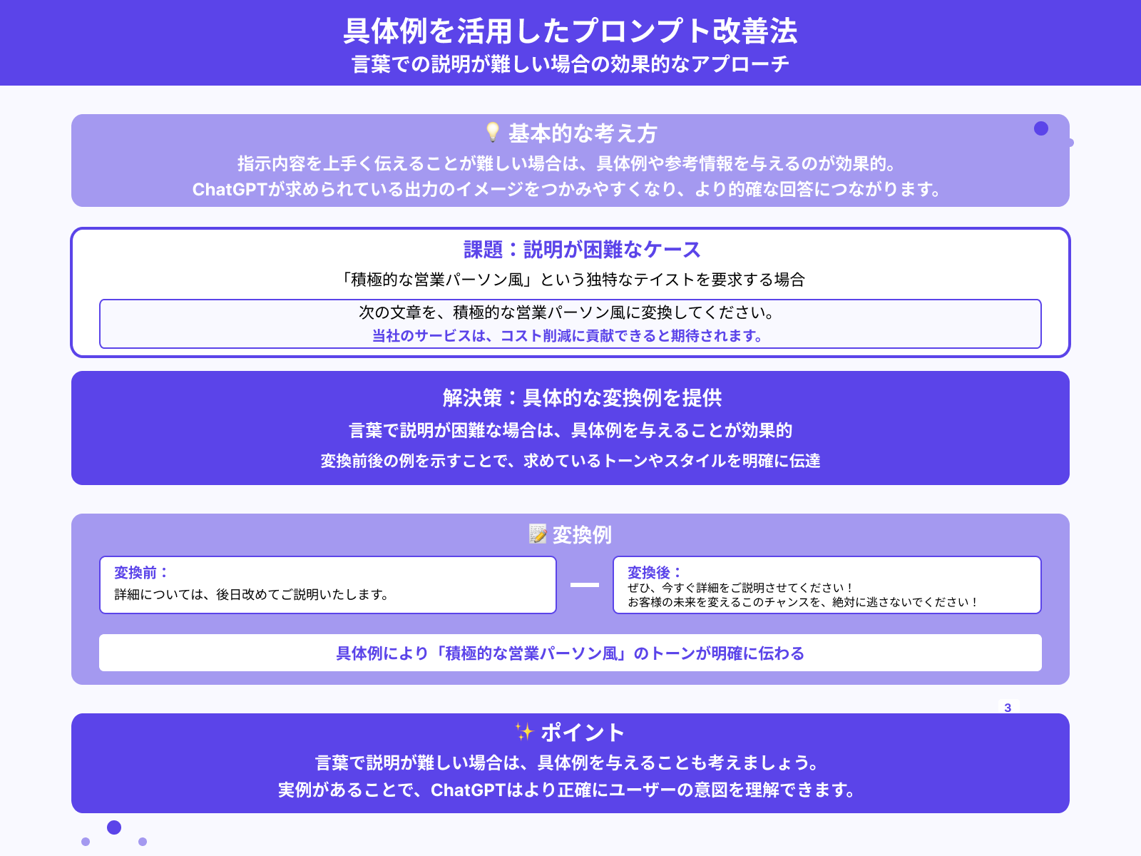 具体例を与える