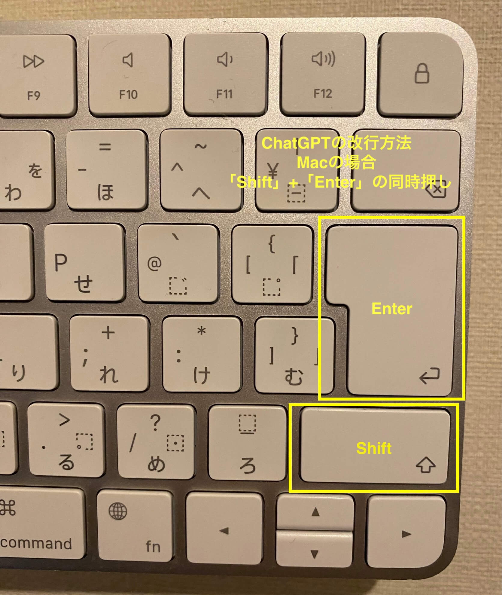 MacにおけるChatGPTの改行方法