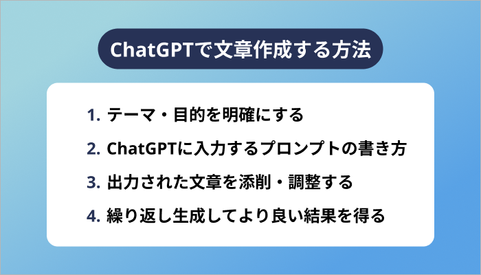 ChatGPTで文章作成する方法