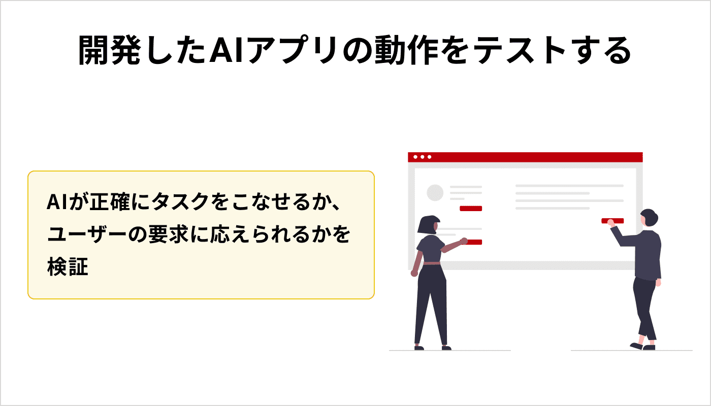 開発したAIアプリの動作をテストする
