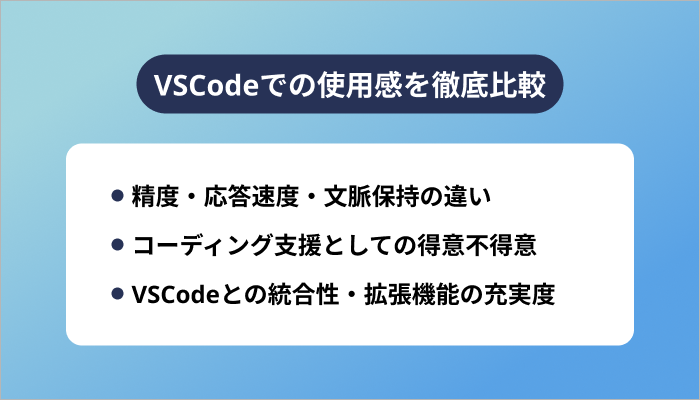 ChatGPT vs Gemini：VSCodeでの使用感を徹底比較
