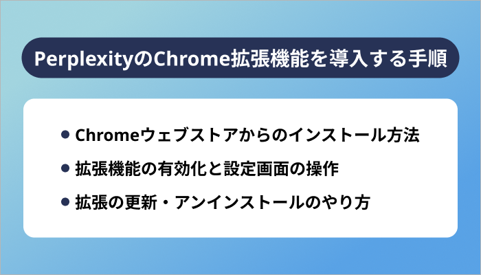 PerplexityのChrome拡張機能を導入する手順
