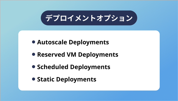 デプロイメントオプション